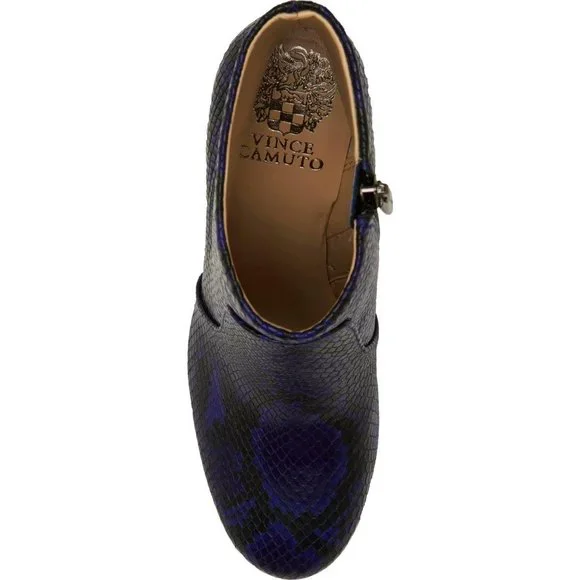 🆕 VINCE CAMUTO Sanstan Ankle Bootie Snake Blue 6 - Picture 4 of 12
